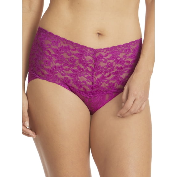 HANKY PANKY Intimates Purple Extra-generous Band Of Lace To Make Tummy Look Slimmer Underwear Briefs S