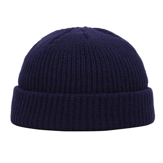 HANLONG Womens Beanies Knit Beanie Fall Hat Winter Hat Hiking Beanie Warm Knitted Womens Winter Beanie Hat Fisherman Beanie Navy One Size