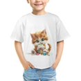 thumbnail image 1 of HANMUN Boys and Girls Tough Fashionable One Side Hot T-Shirts and Short Sleeves, Size XS-XL Made in USA, 1 of 4
