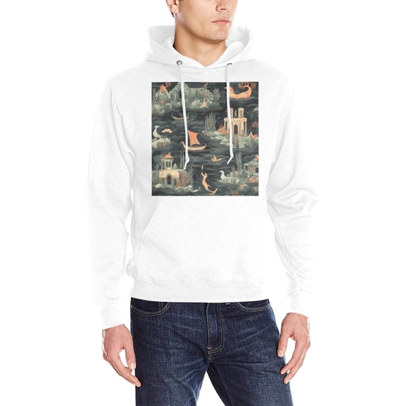 HANMUN Men's Art Pullover Hooded Ventilate Teen Men, Suitable for Four Seasons Sizes S-2XL USA