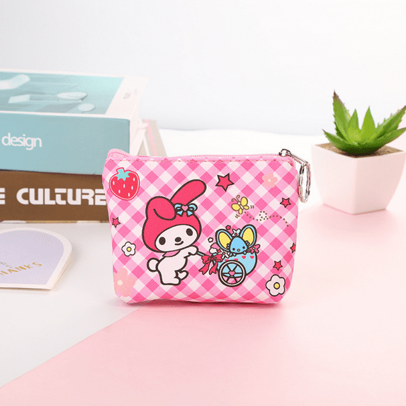 YOSENING Cute Cartoon Melody Mini Coin Purse - PU Leather Keychain Wallet for Small Storage QQH624-1972