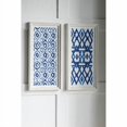 thumbnail image 1 of Set of 2 Blue and White Hanging Sculptures, Modern Wall Art Decor, 12.5" x 24.5", 1 of 5