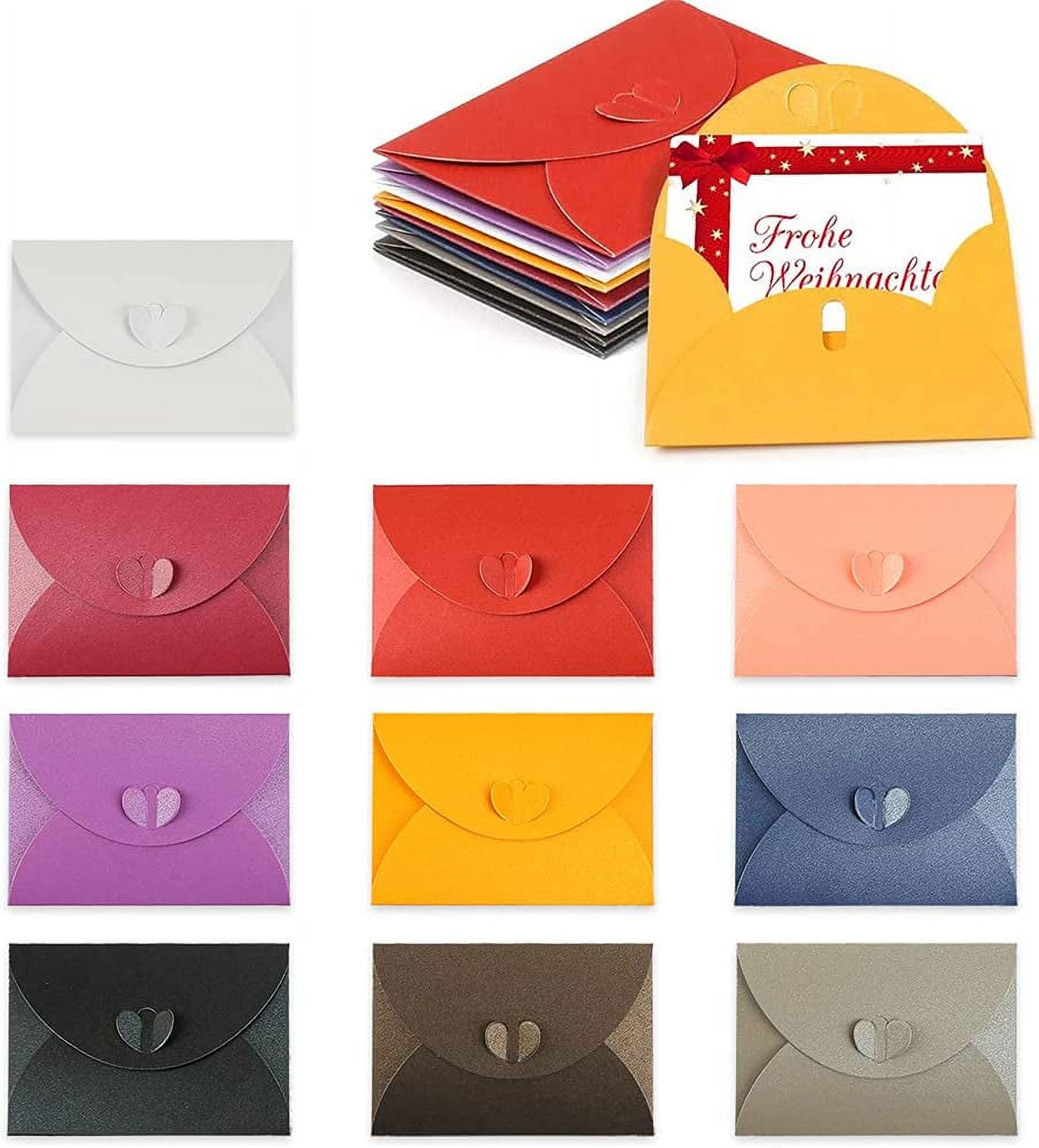 HANSGO Mini Christmas Gift Card Envelopes, 100PCS Thanksgiving Cute