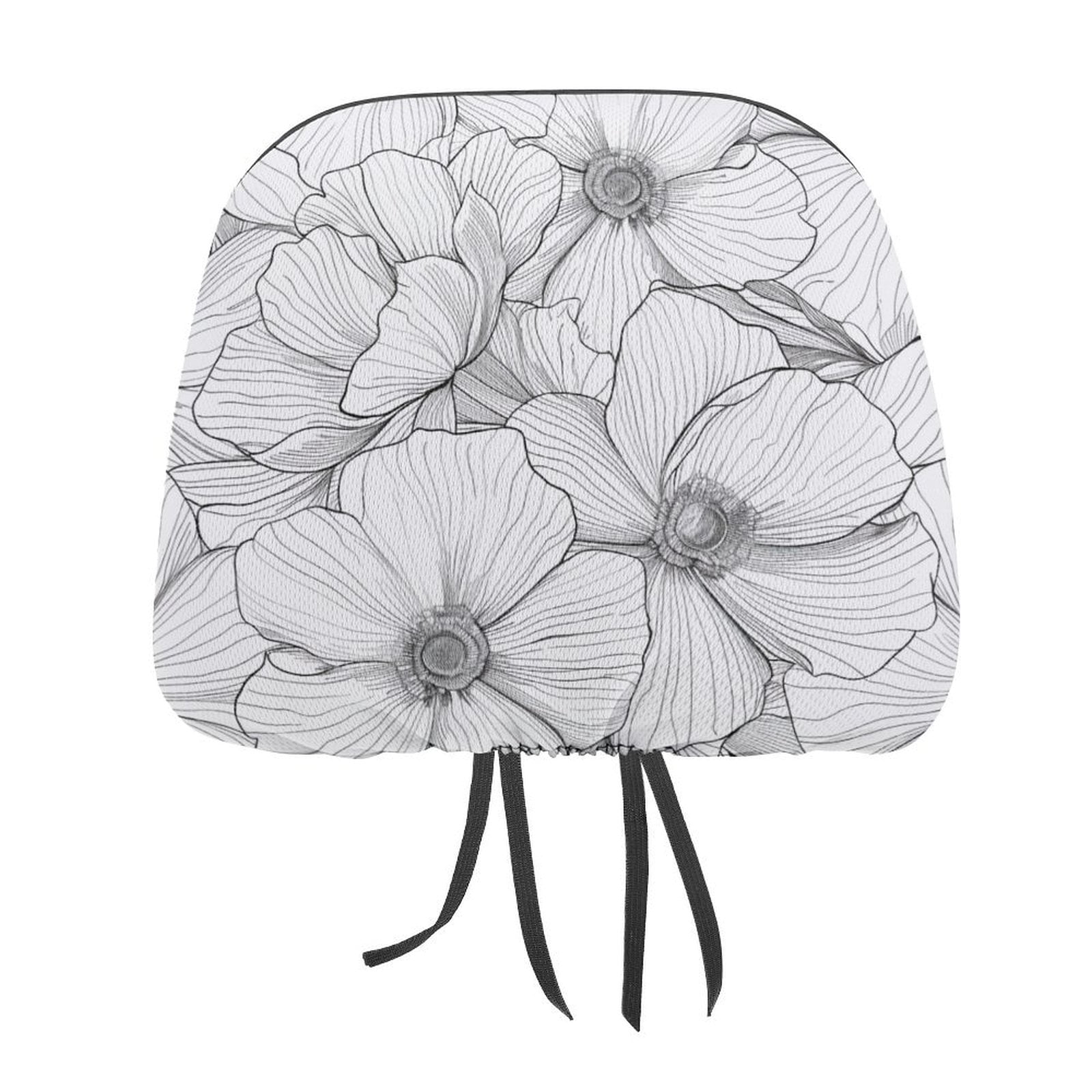 HANSHB Car Seat Headrest Covers, Universal Car Seat Head Rest Protector