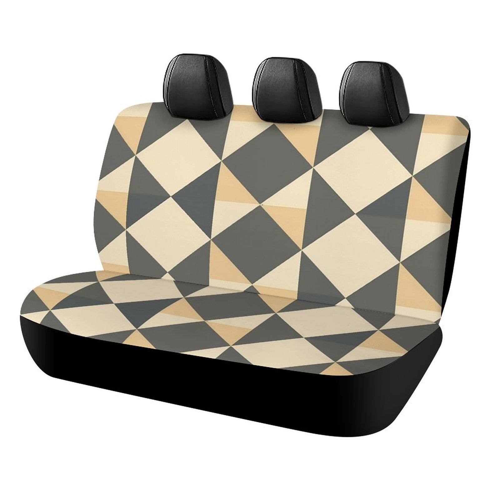 HANSHB Checkered Wallpaper 16 Back Bench Seat Cover with Elastic Band