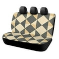 HANSHB Checkered Wallpaper 16 Back Bench Seat Cover with Elastic Band