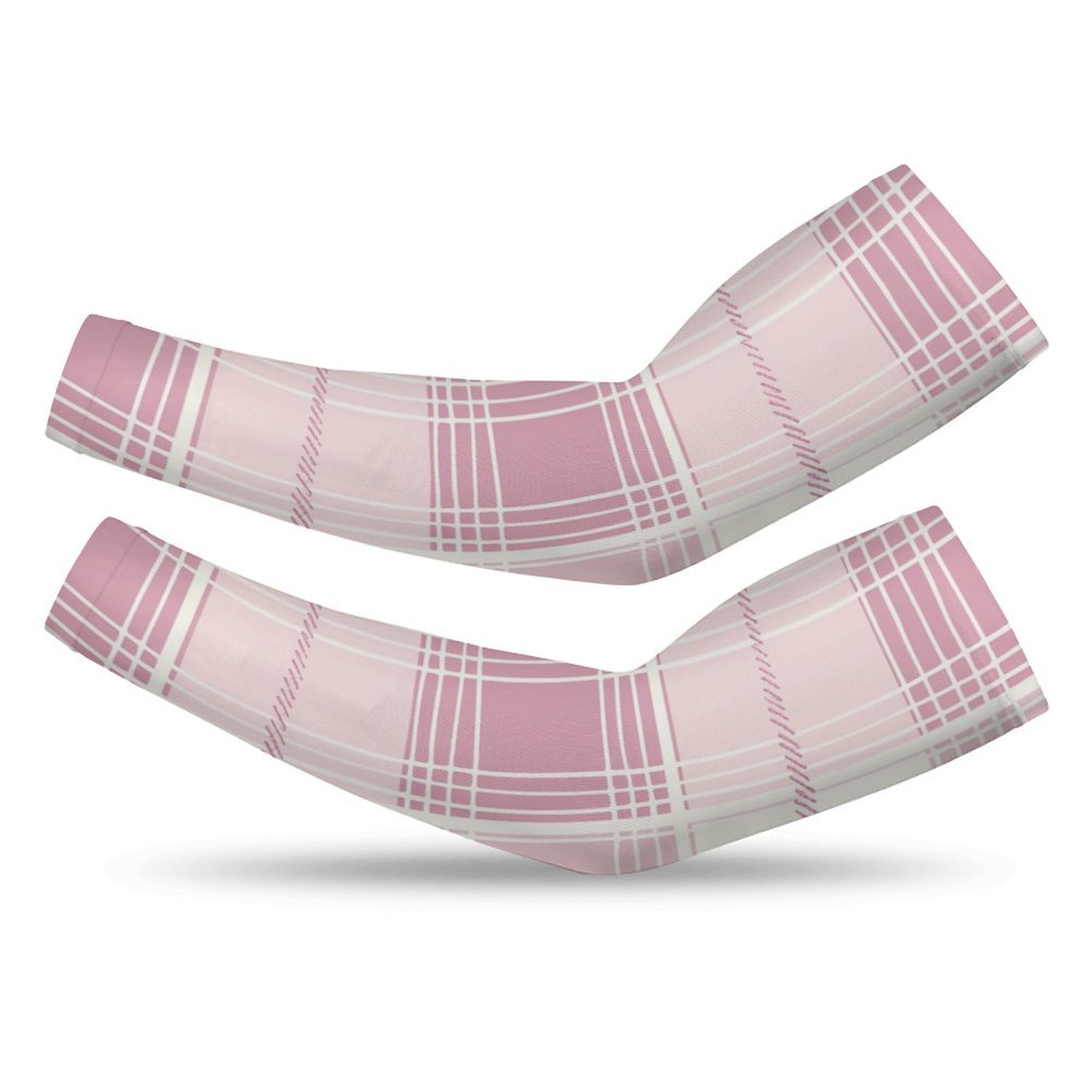 HANSHB Classic Pink Tattersall 113 Arm Sleeves, UV Protection Arm