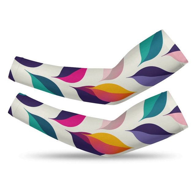 HANSHB Colorful Flower Petals 86 Arm Sleeves, UV Protection Arm Sleeves