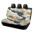 HANSHB Cultural Cloud Art 8157 Back Bench Seat Cover with Elastic Band