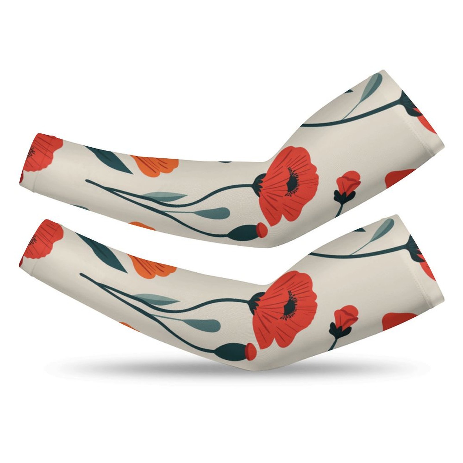 HANSHB Delicate Corn Poppy 65 Arm Sleeves, UV Protection Arm Sleeves