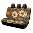 HANSHB Happy Marigold Graphic 59 Back Bench Seat Cover with Elastic