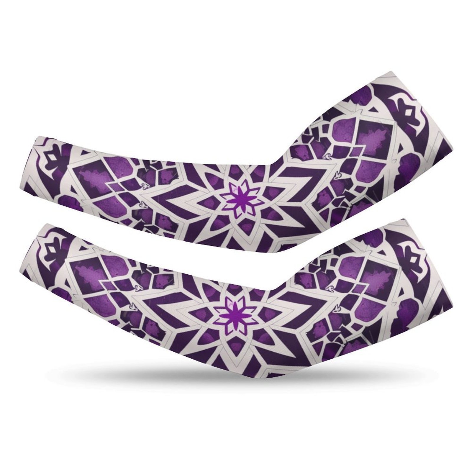 HANSHB Intricate Purple Moroccan Design469 Arm Sleeves, UV Protection