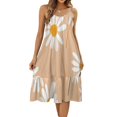 HANSHB Marshmallow Daisy Illustration 495 Women's Maxi Summer Dress