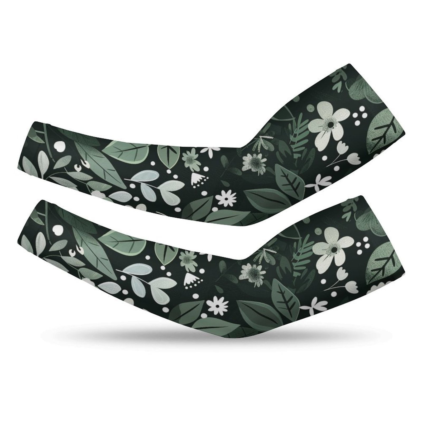 HANSHB Monochrome Green Ditsy797 Arm Sleeves, UV Protection Arm