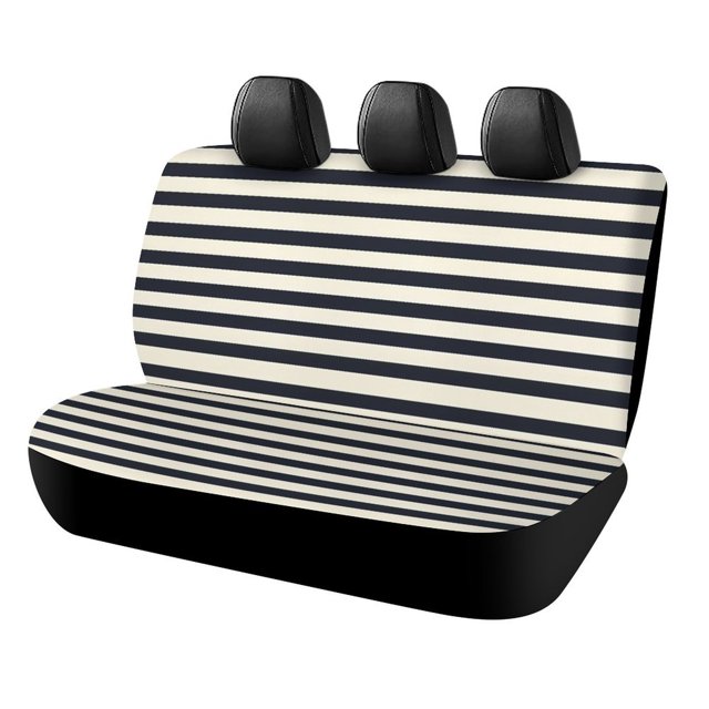 HANSHB Nautical Stripe Pattern 291 Back Bench Seat Cover with Elastic
