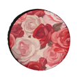 HANSHB Pink And Red Rose60 Spare Tire Cover, Camper Wheel Covers