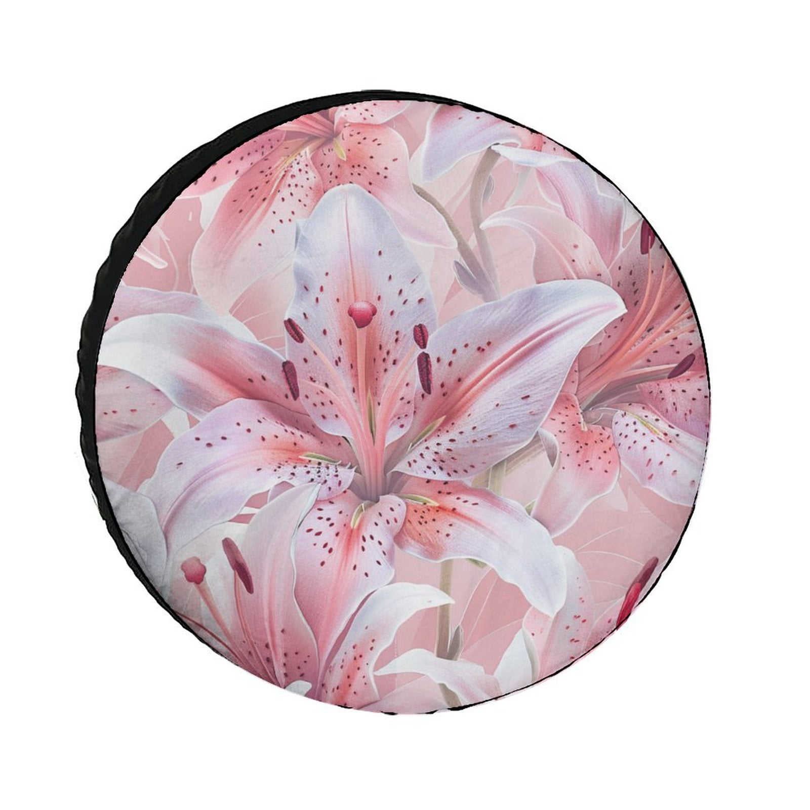 HANSHB Pink Lilies3162 Spare Tire Cover, Camper Wheel Covers, Water