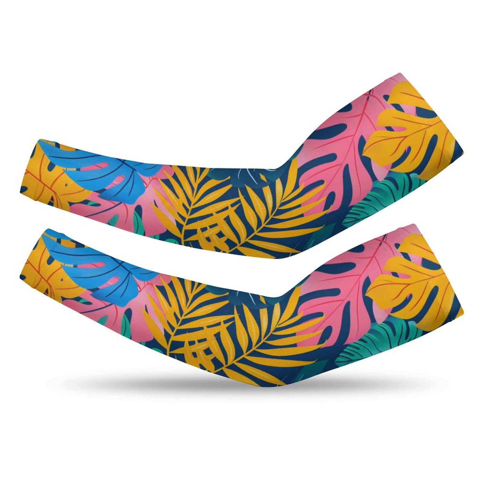 HANSHB Tropical Leaves Joyful 75 Arm Sleeves, UV Protection Arm