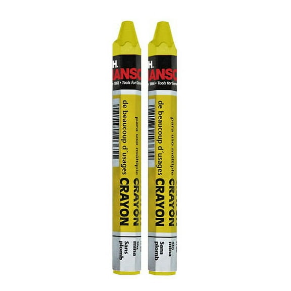 HANSON C H CO 10386 2Pack Yellow Lumber Crayon