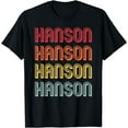 thumbnail image 1 of HANSON Gift Surname Funny Retro Vintage 80s Birthday Reunion T-Shirt, 1 of 3