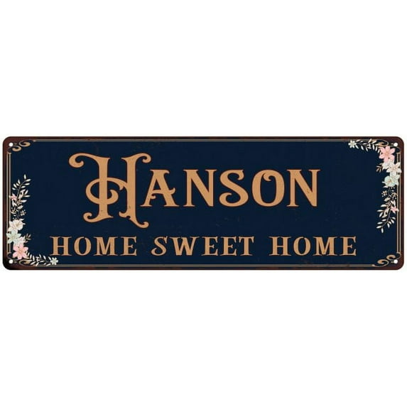 HANSON Home Sweet Home Victorian Look Gift 6x18 Metal Sign 206180046440