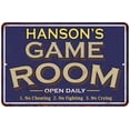 thumbnail image 1 of HANSON'S Blue Game Room Sign Metal Wall Decor 8x12 208120002186, 1 of 1