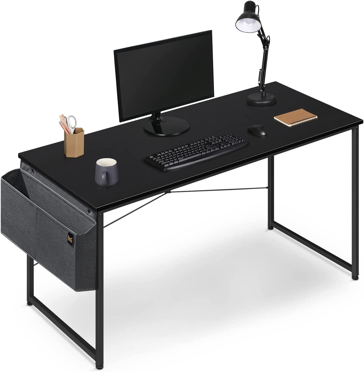 HANTU Computer Desk 55", Simple Style Home Gaming Desk with Storage Bag