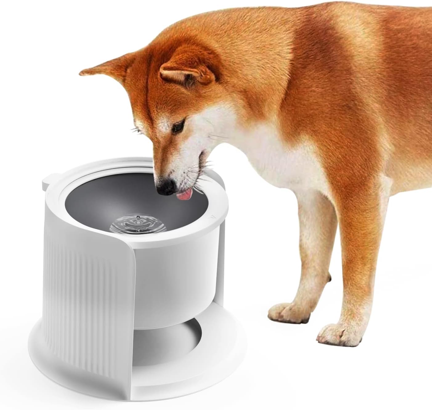 HANTU Elevated Dog Bowls for Large Dogs, 4.4L/18Cup Slow Water Feeder