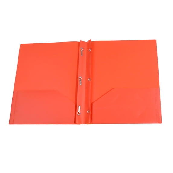 HANXIULIN 1 Pack 3-Prong Plastic Folders with Pockets, 2 Pocket Folders with Fasteners, Tear-Resistant Plastic Pockets, and Fit Letter Size Paper, Use for Office Home Business