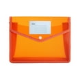 thumbnail image 1 of HANXIULIN 1 Pc Folders Plastic Envelopes, Clear Plastic File Folder for Document, Letter A4 Size Poly File Envelopes with Label Pocket, Snap Button for Home Work Office Organizer, 7 Colors Options, 1 of 9