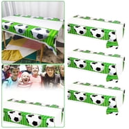 Beistle Soccer Ball Plastic Tablecloth – Banquet & Party Decor, Multicolor, 54" X 96"