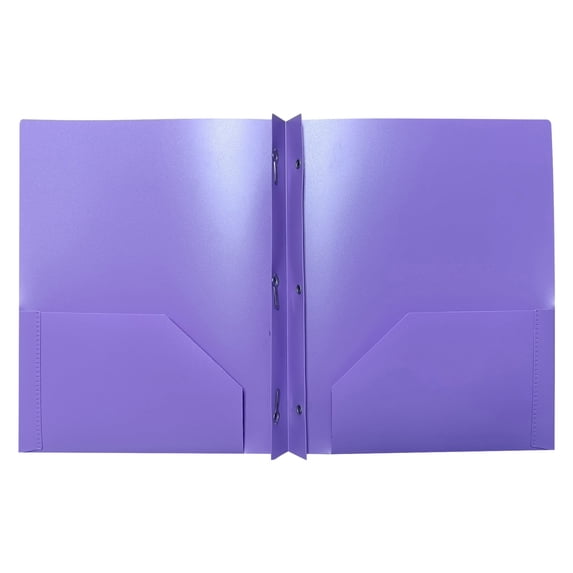 HANXIULIN 3-Prong Plastic Folders with Pockets, 2 Pocket Folders with Fasteners, Tear-Resistant Plastic Pockets, and Fit Letter Size Paper, Use for School Office Home Business, 1Pcs Folders