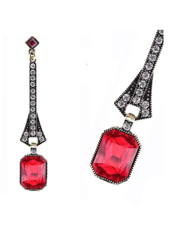 Birthstone Earrings Gold Plated Cubic Zirconia Drop Dangle Earrings for Women Fashion Jewelry Gift