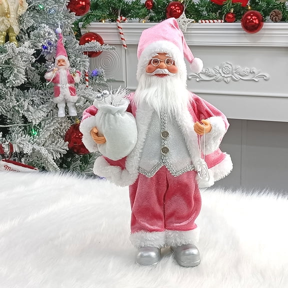 HANXIULIN Christmas Santa Claus Doll Christmas Child Gift Toy Table Decoration for Home Home Decorations, Pink