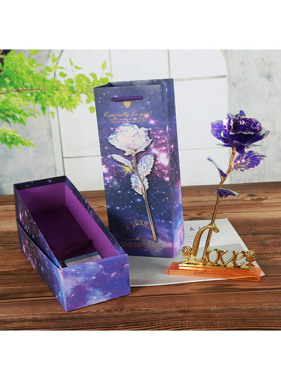 HANXIULIN Colorful Galaxy Artificial Rose Flower Infinity Gift Valentine's Christmas Home Decor