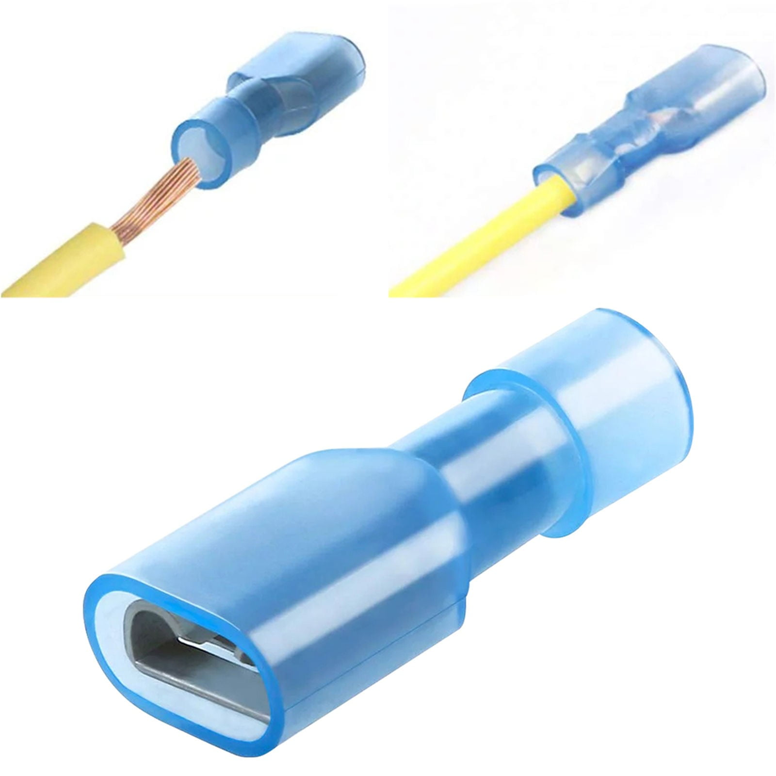 HANXIULIN Emale Connector 2216 Gauge 100Pcs Nylon Fully Insulated