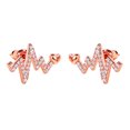 thumbnail image 1 of HANXIULIN Fashion Style Ladies Heartbeat Earrings Studs Fashion Jewelry Gift for Her, 1 of 6