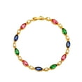 thumbnail image 1 of HANXIULIN Gemstone Jewelry Gold Flower Bracelet Chain Bracelet Bangle Jewelry Gifts for Her Women Girls 6.89inch, 1 of 5