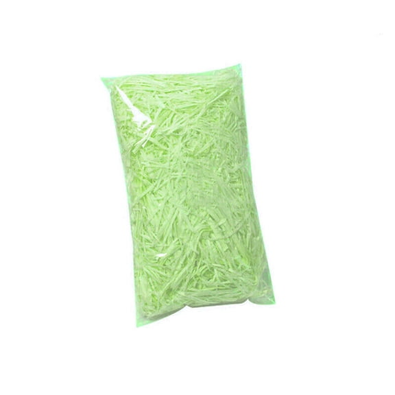 HANXIULIN Green Raffia Paper Shreds & Strands Shredded Crinkle Confetti for DIY Gift Wrapping & Basket Filling 100g