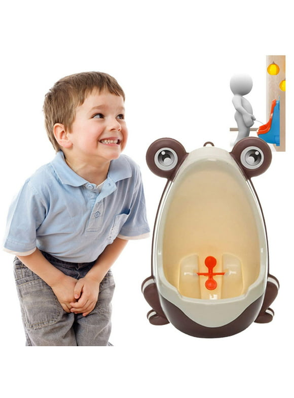 HANXIULIN Kids Urinal Frog Cartoon Design Boy Toilet Potty Training Urinal Wall Hung Urinal 1Pcs Home Decorations, Coffee