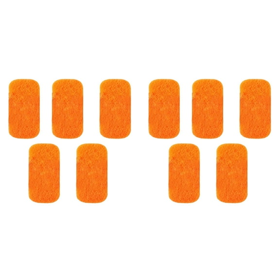 HANXIULIN Kitchen Cleaning Scrubber Sponge Scouring Pads Non-Scratch Dish Cleaning Orange 10pcs