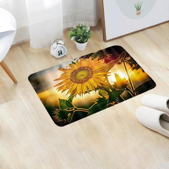 HANXIULIN New Home Bedroom Doormat Floor Soft Non-Slip Sunflower Mat Rug Carpets Shoulder Home Decor