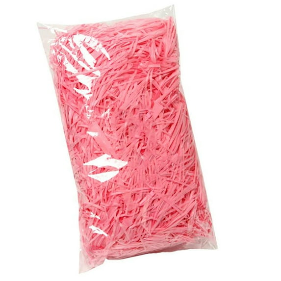 HANXIULIN Pink Raffia Paper Shreds & Strands Shredded Crinkle Confetti for DIY Gift Wrapping & Basket Filling 100g