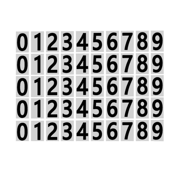 HANXIULIN Reflective Mailbox Numbers Sticker for Outside, 5 Sets 0-9 Self Adhesive Waterproof Number For Houses,Door,Cars