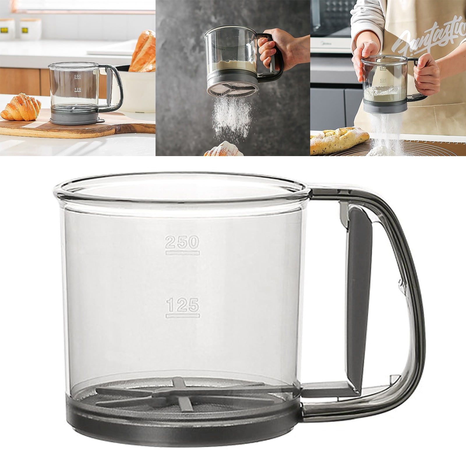 HANXIULIN Semi Automatic Powder Hand Held Flour Household Strainer