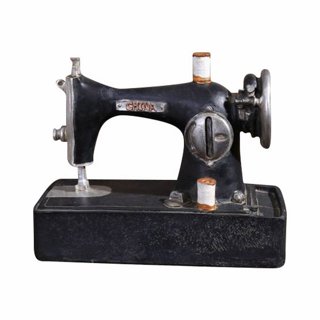 Vintage Sewing Machine Fabric Panel 