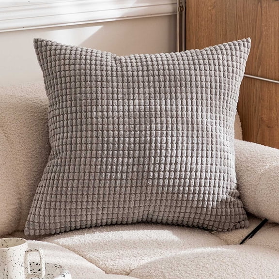 HANXIULIN Spring Set Of 2 Corduroy Striped Cushion Covers 24X24 Inch Throw Pillow Covers for Living Room 24X24 In 2 Pack Home Decor