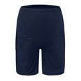 thumbnail image 1 of HANXIULIN Women Maternity Yoga Shorts Over The Belly Bump Summer Workout Running Active Pregnant Pants Pockets Shorts Blue XL, 1 of 5