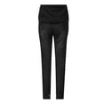 thumbnail image 1 of HANXIULIN Women Pregnant Solid Color Hole High Jeans Flares Ankle Fashion Pants Maternity Trouser Black S, 1 of 6