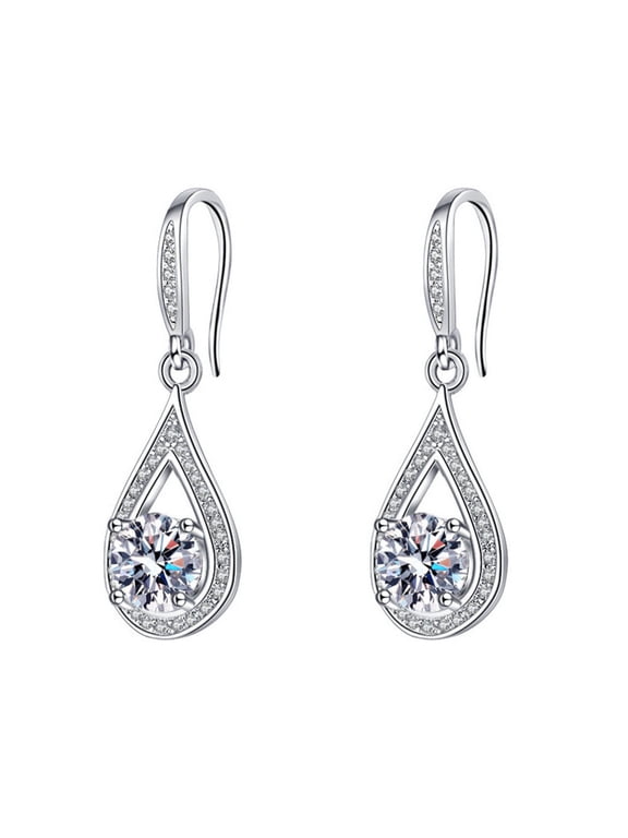 Women's Earrings Drop Earrings Fashion Drop Jewelry Water Drop Shaped Crystal Jewelry Earrings Dangle Earrings